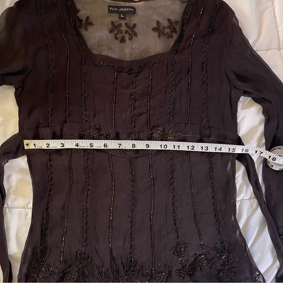 VTG For Joseph Sheer Beaded Blouse - Picture 8 of 10